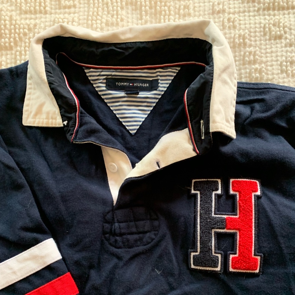 Men’s Tommy Hilfiger collegiate polo size large